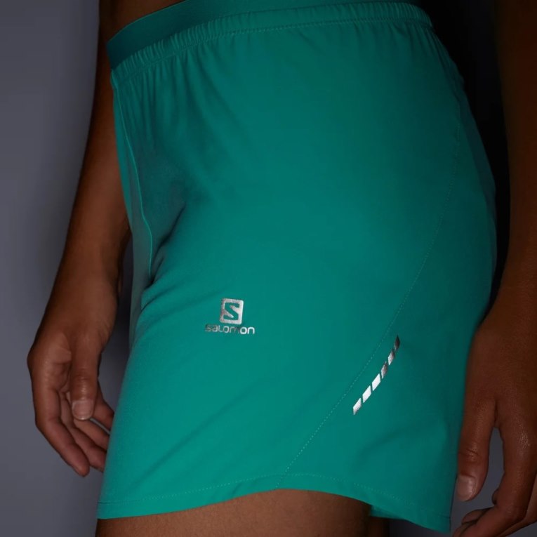 Salomon Cross 5'' Women's Running Shorts Turquoise | CA 80Q91